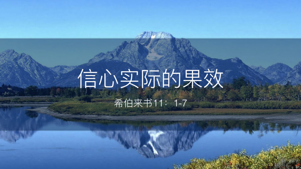 信心实际的果效