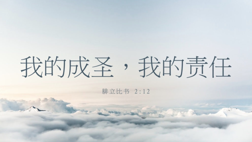 我的成圣，我的责任